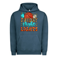 Pigment Midnight Navy friday night lights basketball Urban Hoodie - Zillion Design Studio