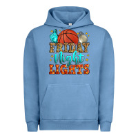 Pigment Pebble Blue friday night lights basketball Urban Hoodie - Zillion Design Studio