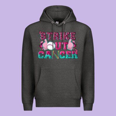 Strike Out Cancer Baseball Premium Hoodie Designed By Texasbilliewilder