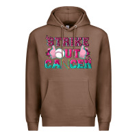 Chestnut Strike Out Cancer Baseball Premium Hoodie - texasbilliewilder