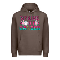Coffee Strike Out Cancer Baseball Premium Hoodie - texasbilliewilder