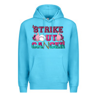 Ocean Blue Strike Out Cancer Baseball Premium Hoodie - texasbilliewilder