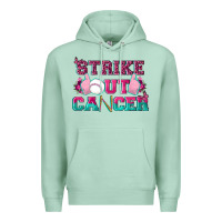 Seafoam Strike Out Cancer Baseball Premium Hoodie - texasbilliewilder