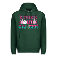 Sports Green Strike Out Cancer Baseball Premium Hoodie - texasbilliewilder
