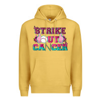 Antique Gold Strike Out Cancer Baseball Premium Hoodie - texasbilliewilder