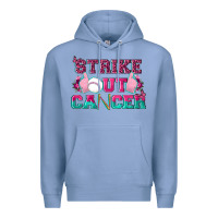 Colony Blue Strike Out Cancer Baseball Premium Hoodie - texasbilliewilder