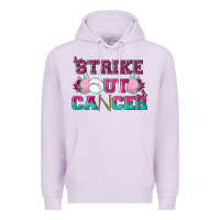 Lilac Strike Out Cancer Baseball Premium Hoodie - texasbilliewilder