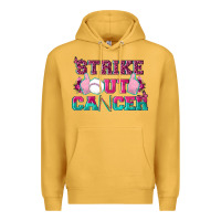 Mustard Strike Out Cancer Baseball Premium Hoodie - texasbilliewilder