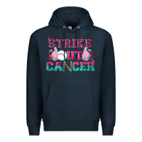 Navy Strike Out Cancer Baseball Premium Hoodie - texasbilliewilder