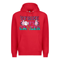 Red Strike Out Cancer Baseball Premium Hoodie - texasbilliewilder