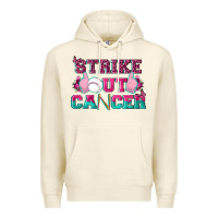 Sandshell Strike Out Cancer Baseball Premium Hoodie - texasbilliewilder