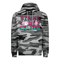 Slate Camo Strike Out Cancer Baseball Premium Hoodie - texasbilliewilder