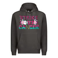 Smoke Strike Out Cancer Baseball Premium Hoodie - texasbilliewilder