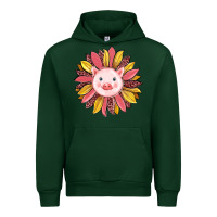 Forest Green pig sunflower Urban Hoodie - RanaPortraitStore