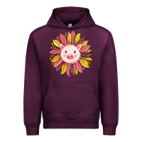 Mauve Wine pig sunflower Urban Hoodie - RanaPortraitStore