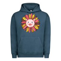 Pigment Midnight Navy pig sunflower Urban Hoodie - RanaPortraitStore