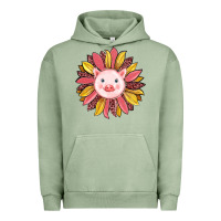 Pigment Oil Green pig sunflower Urban Hoodie - RanaPortraitStore