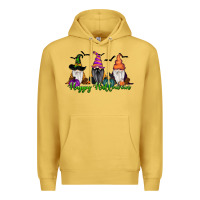 Antique Gold happy halloween gnome pumpkin Premium Hoodie - RanaPortraitStore