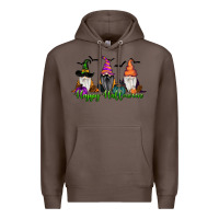 Coffee happy halloween gnome pumpkin Premium Hoodie - RanaPortraitStore