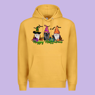Happy Halloween Gnome Pumpkin Premium Hoodie Designed By Ranaportraitstore