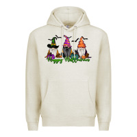 Oatmeal Heather happy halloween gnome pumpkin Premium Hoodie - RanaPortraitStore