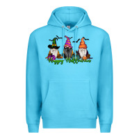 Ocean Blue happy halloween gnome pumpkin Premium Hoodie - RanaPortraitStore