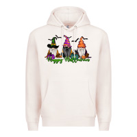 Pale Pink happy halloween gnome pumpkin Premium Hoodie - RanaPortraitStore