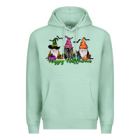 Seafoam happy halloween gnome pumpkin Premium Hoodie - RanaPortraitStore