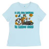 Baby Blue easter a lot can happen in three days western sunflowers Ladies Tee - Artiststas