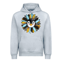 Heather Grey penguin sunflower Urban Hoodie - RanaPortraitStore