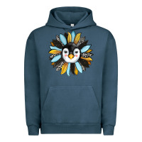 Pigment Midnight Navy penguin sunflower Urban Hoodie - RanaPortraitStore