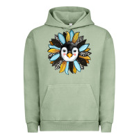 Pigment Oil Green penguin sunflower Urban Hoodie - RanaPortraitStore