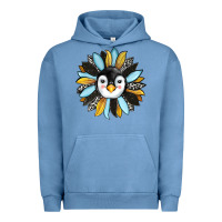 Pigment Pebble Blue penguin sunflower Urban Hoodie - RanaPortraitStore
