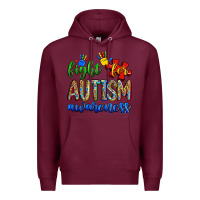 Burgundy fight for autism awareness Premium Hoodie - Zillion Design Studio