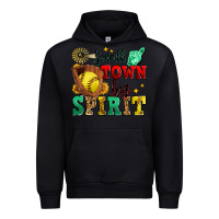 Black small town big spirit softball Urban Hoodie - Zillion Design Studio