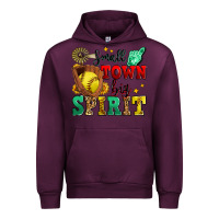 Mauve Wine small town big spirit softball Urban Hoodie - Zillion Design Studio