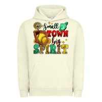 Pigment Pistachio small town big spirit softball Urban Hoodie - Zillion Design Studio