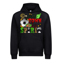 Black small town big spirit soccer Urban Hoodie - Zillion Design Studio