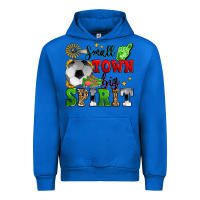 Cobalt small town big spirit soccer Urban Hoodie - Zillion Design Studio