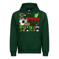 Forest Green small town big spirit soccer Urban Hoodie - Zillion Design Studio