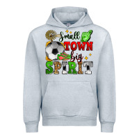 Heather Grey small town big spirit soccer Urban Hoodie - Zillion Design Studio
