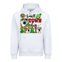 White small town big spirit soccer Urban Hoodie - Zillion Design Studio