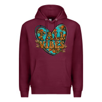 Burgundy fall vibes heart Premium Hoodie - RanaPortraitStore