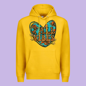 Fall Vibes Heart Premium Hoodie Designed By Ranaportraitstore