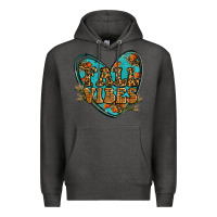 Charcoal Heather fall vibes heart Premium Hoodie - RanaPortraitStore