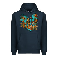 Navy fall vibes heart Premium Hoodie - RanaPortraitStore
