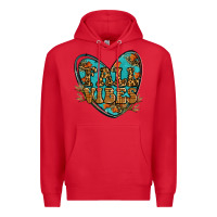 Red fall vibes heart Premium Hoodie - RanaPortraitStore