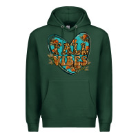 Sports Green fall vibes heart Premium Hoodie - RanaPortraitStore