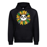 Black panda sunflower Urban Hoodie - RanaPortraitStore