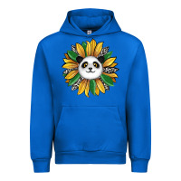 Cobalt panda sunflower Urban Hoodie - RanaPortraitStore